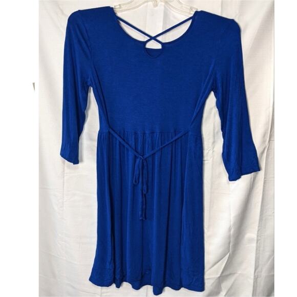 JUSTICE 14/16 PLUS Blue Stay Magical Unicorn Stretch Knit Dress - Picture 2 of 7